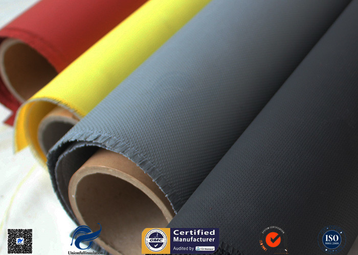 Satin Weave Alkali Free 0.45mm Silicone Coated Fiberglass Fabric For Fire Blanket