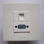 Fashion White Color 86 Wall Socket RJ45 VGA PC Panel For Home Hotel Universal