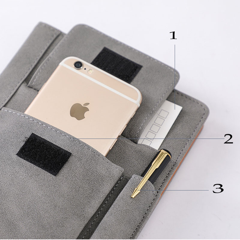 A5 Notebook Office Notepad with 44 Sheets Inner Pages Imitation Cloth PU Leather Cover