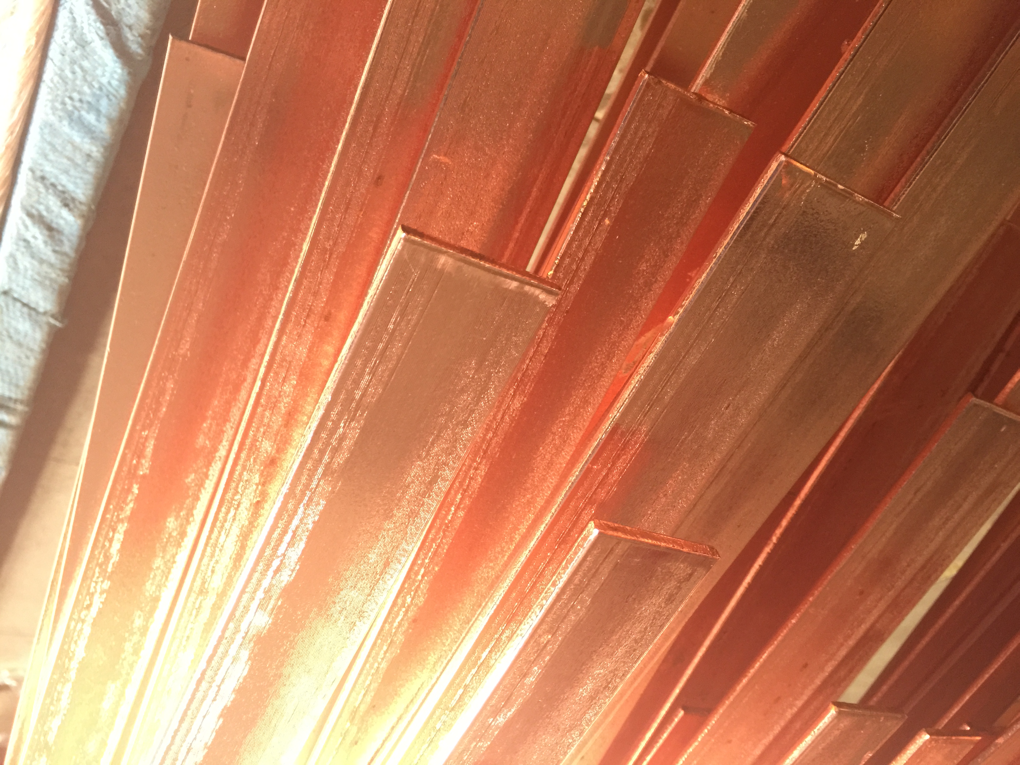 High Conductivity Copper Metal Plate Flat Earthing Bar For Lightning Protection System