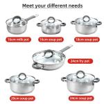 New Arrival Home Kitchenware Cooking Pot Set 201 Stainless Steel Soup Pot Set