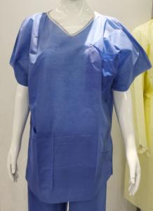 Quality SMS Hospital Disposable Scrub Suits With Short Sleeves Blue Color wholesale