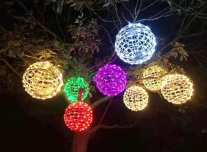 Quality LED Iron Wire Ball Lawn Lamp Decorative Outdoor Lighting Project Garden Landscape Lamp Creative Light wholesale