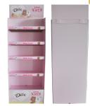 140g Flute Free Standing Cardboard POS Displays Oil Lamination
