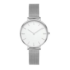 Quality Lady Slimming Quartz Silver Stainless Steel Watch Mesh Band 36mm Diameter wholesale
