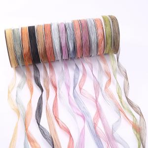 Quality Gift Wrapping 25mm Organza Ribbon Korea 2.5cm Sheer Wired Ribbon wholesale