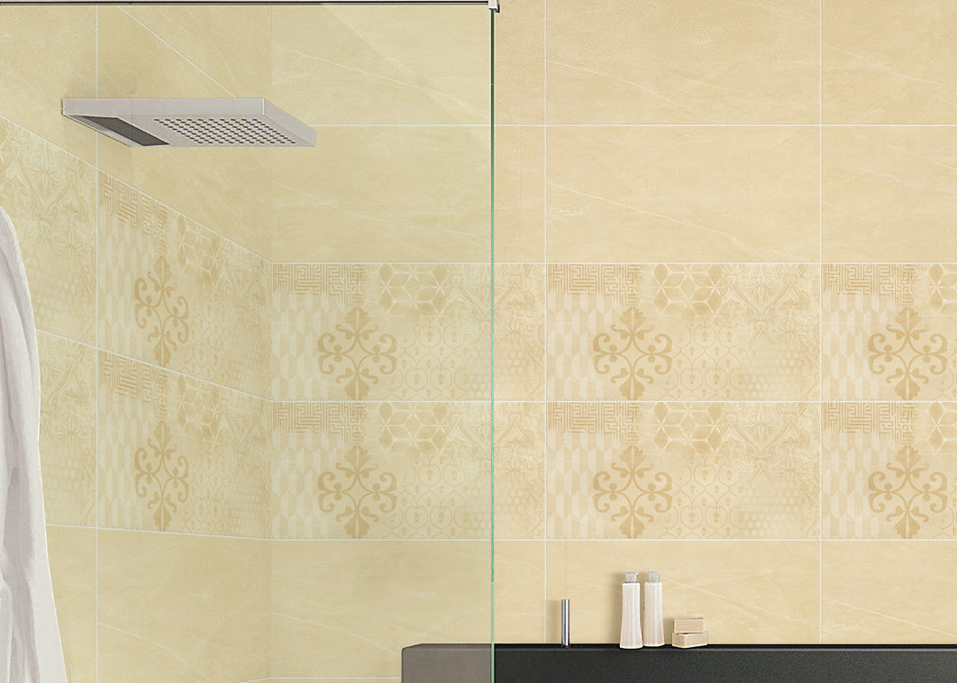 Low Absorption Rate Porcelain Bathroom Tile / Polished Indoor Porcelain Tiles