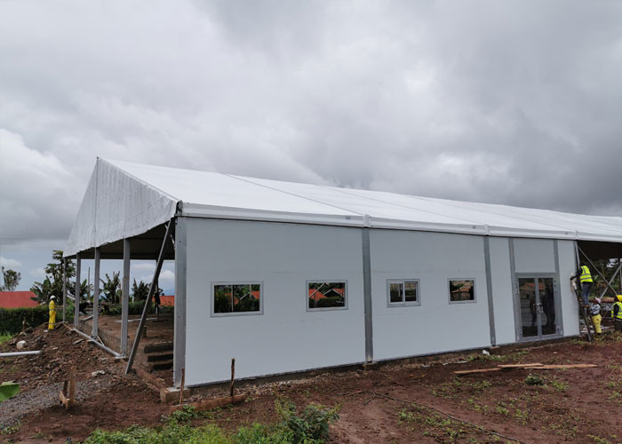 Solid Wall 40x60m Church Outdoor Tent With Sliding Glass