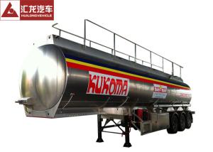 Quality Oil Transport 5000 Gallon Fuel Tank Trailer , 3 Axles Fuel Transfer Tank Trailer 13T Axle Bearing wholesale