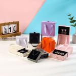 Foam Insert Paperboard Jewelry Boxes Packaging Jewelry Gift Box Two Sided