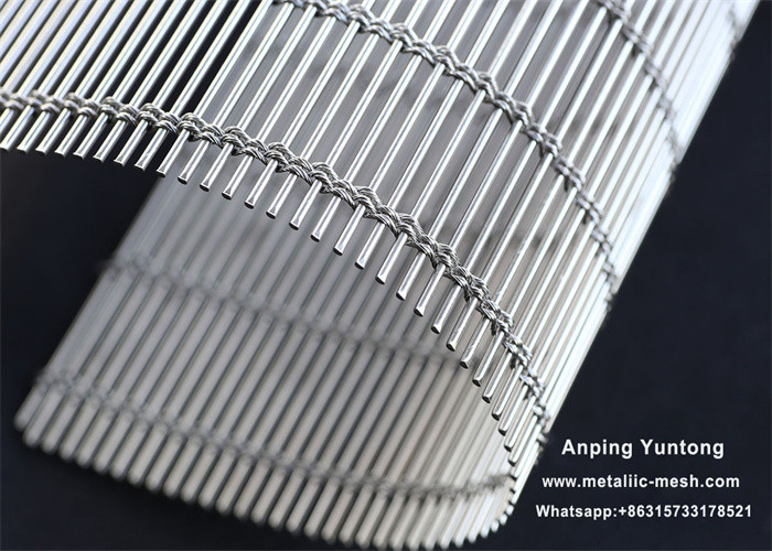 Flexible 316 Stainless Steel Decorative Wire Mesh Architectural For Stair Railing