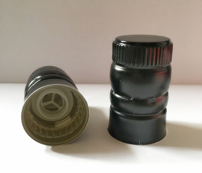 33mmx53mm Aluminum Plastic Whisky Bottle Caps Liquor Bottle Tops SGS