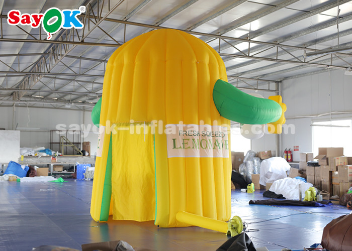Inflatable Work Tent Large Inflatable Air Tent Lemonade Booth With Hands And Air Blower For Amusement Park