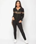 Womens Tracksuits Cotton Polyester Leopard Print Side Stripe Women Jogging 2