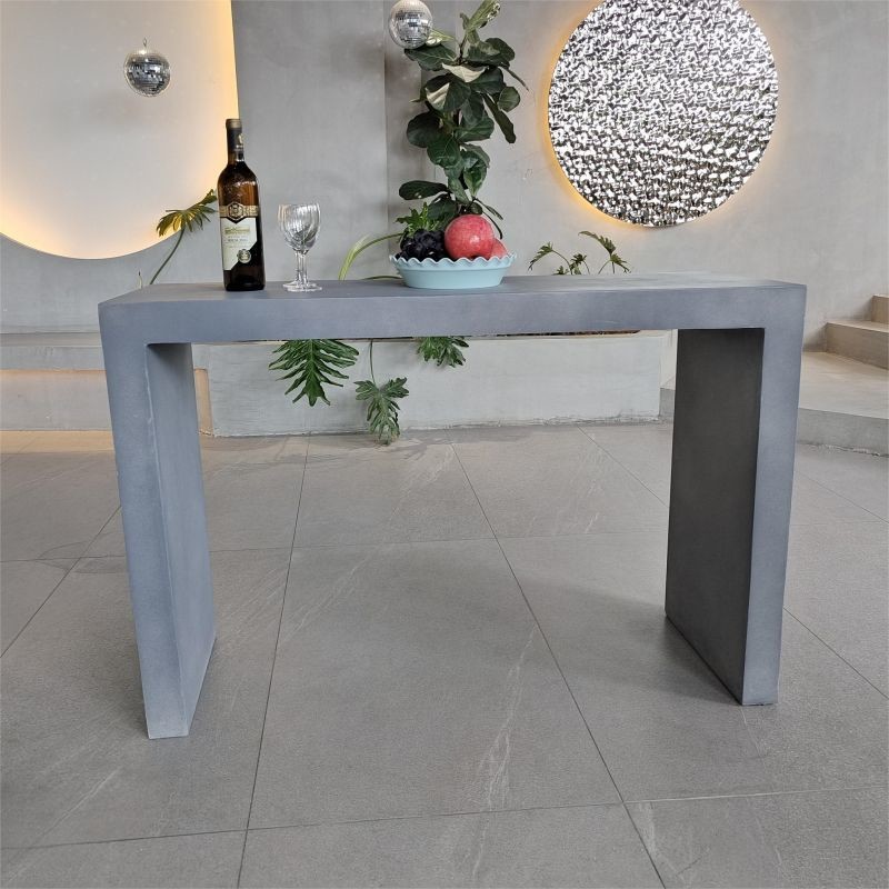 Outdoor GRC Concrete Table Chair Bench Irregular Shape Garden Furniture Set