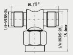 PTFE 50Ω SMA Female to Male to Female RF Adapter