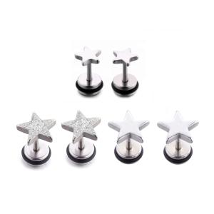 Quality Custom made special earrings body jewelry shiny star stud earrings wholesale