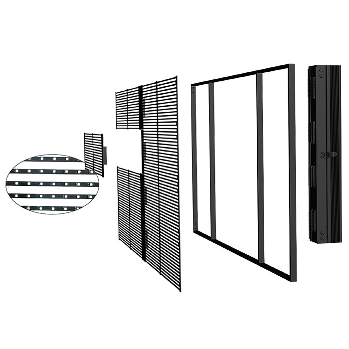 Full Color P10.4-10.4 Indoor Transparent LED Display Customized Advertising Window Screen