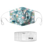Flower Pattern Anti Pollution Printed Face Mask Washable