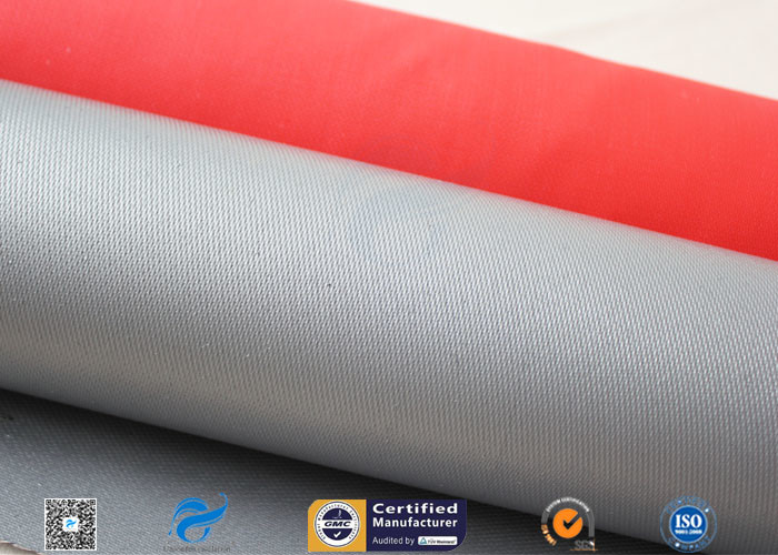 0.8MM Silicone Coated Fiberglass Materials Fabric 23oz Satin Weave Fire Blanket Materials