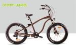 48V 500W Electric Beach Cruiser Bikes , 26" x 4.0 Fat Tire Beach Cruiser