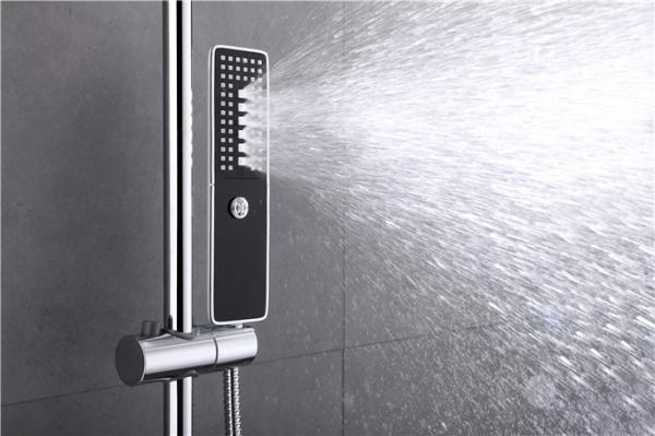 Automatic Thermostat Valve Rain Head Shower Kit , Hand Spray Concealed