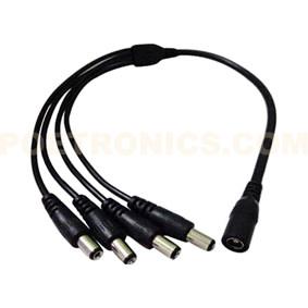 Quality DCS105 CCTV Five Way One Female to Five Male 12V DC Power Splitter Cable wholesale
