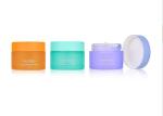 Purple Body Cream Glass Cosmetic Jar 1.7oz 50g Matte Round Smell Proof