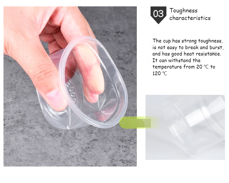 Disposable Take Away Sauce Cups Tasting Drinking Thickened Clear Plastic Cup with Lid