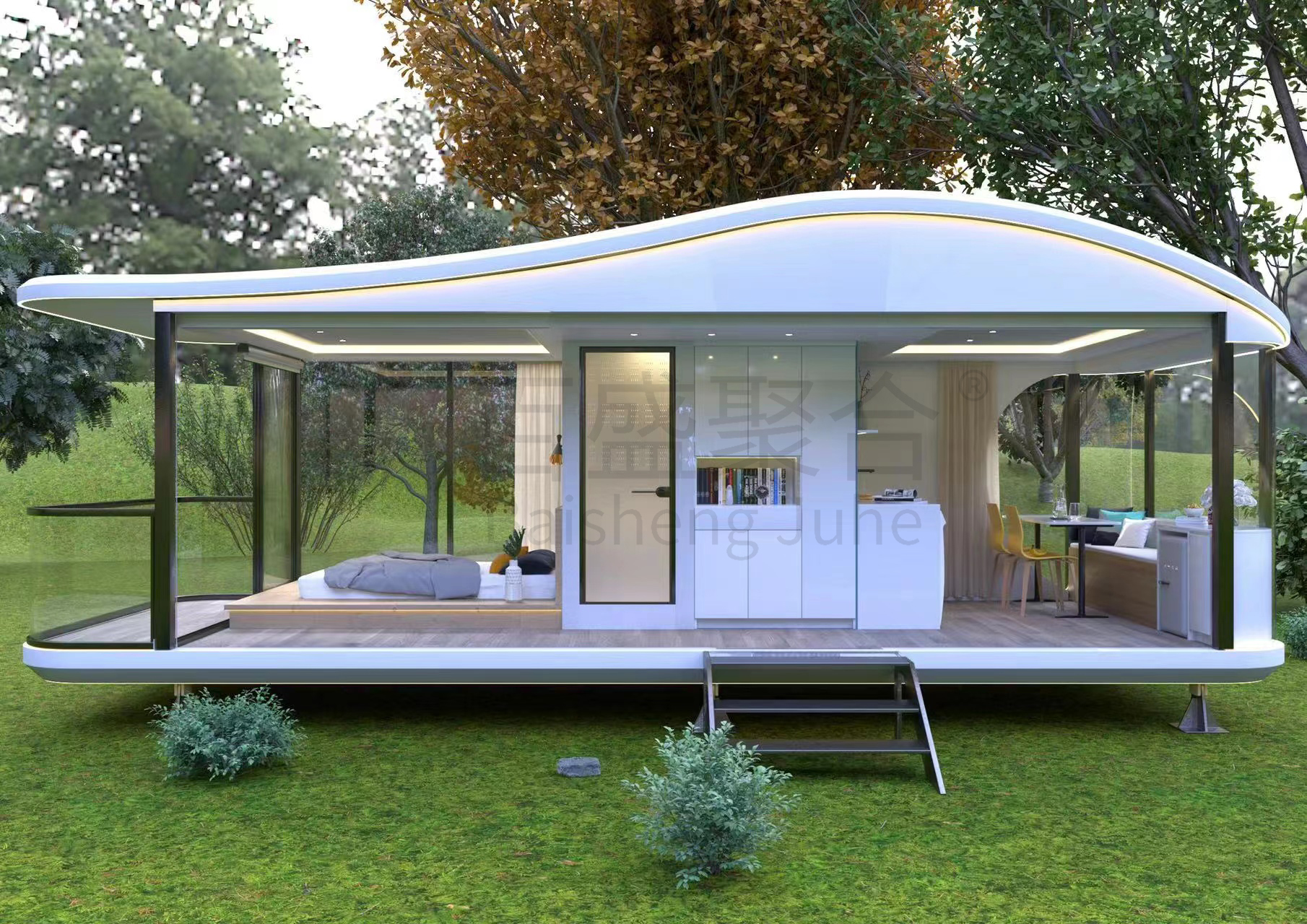 5M End Mobile Container House for Luxury Soundproof Hotel and Villa Accommodations
