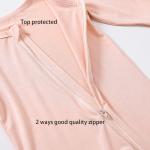Custom bamboo pajamas baby romper with feet zipper pajamas sleepwear onesie