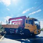 5ton 10ton 12ton Straight Arm Boom Crane Self Loading Flatbed Truck for Customer