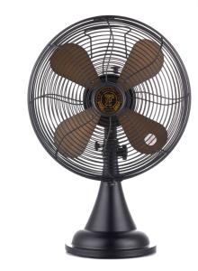 Quality 110V 12 Inch Metal Desk Fan Bronze Retro With Copper Motor High Rotation wholesale