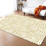 Colorful Square Mat Black Polyester Fiber Bedroom Floor Carpets Living Room