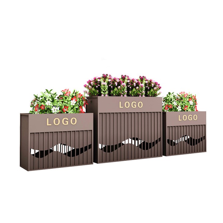 Ourtside steel flower pots planters long and big