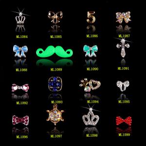 Quality Hot NEW Wholesale Alloy Jewelry 3D Nail Art Jewelry Nail rhinestones Sticker Supplier Number ML1084-1099 wholesale