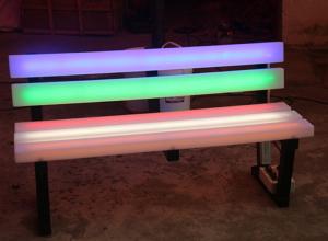Quality LED Bench lights park chair auditorium outdoor leisure shopping mall rest waiting color charging remote control wholesale
