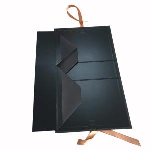 Quality Cardboard Folding Magnetic Cosmetic Packaging Boxes With Ribbon wholesale