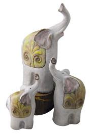 Quality Animal Elephants Terracotta Garden Ornaments For Outdoor / Indoor wholesale