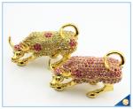 Wall Street Full Of Rhinestone Lucky Cattle Trinket Box Decoration Animal