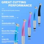 Air Turbine Dental Fiber Optic High Speed Handpiece With 5 LED Lights Dental E