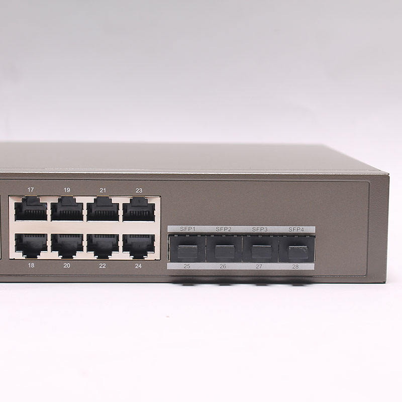 TEG5328F 24 Port L3 Managed Switch with Customizable QoS Function and 10*10/100/1000 Ethernet 4*1000 SFP Gigabit Switch