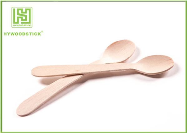 Smooth Surface Disposable Wooden Utensils , Bamboo Disposable Flatware For