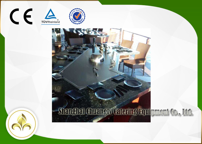 Low Noise Professional Japanese Teppanyaki Grill , Japanese Hibachi Table