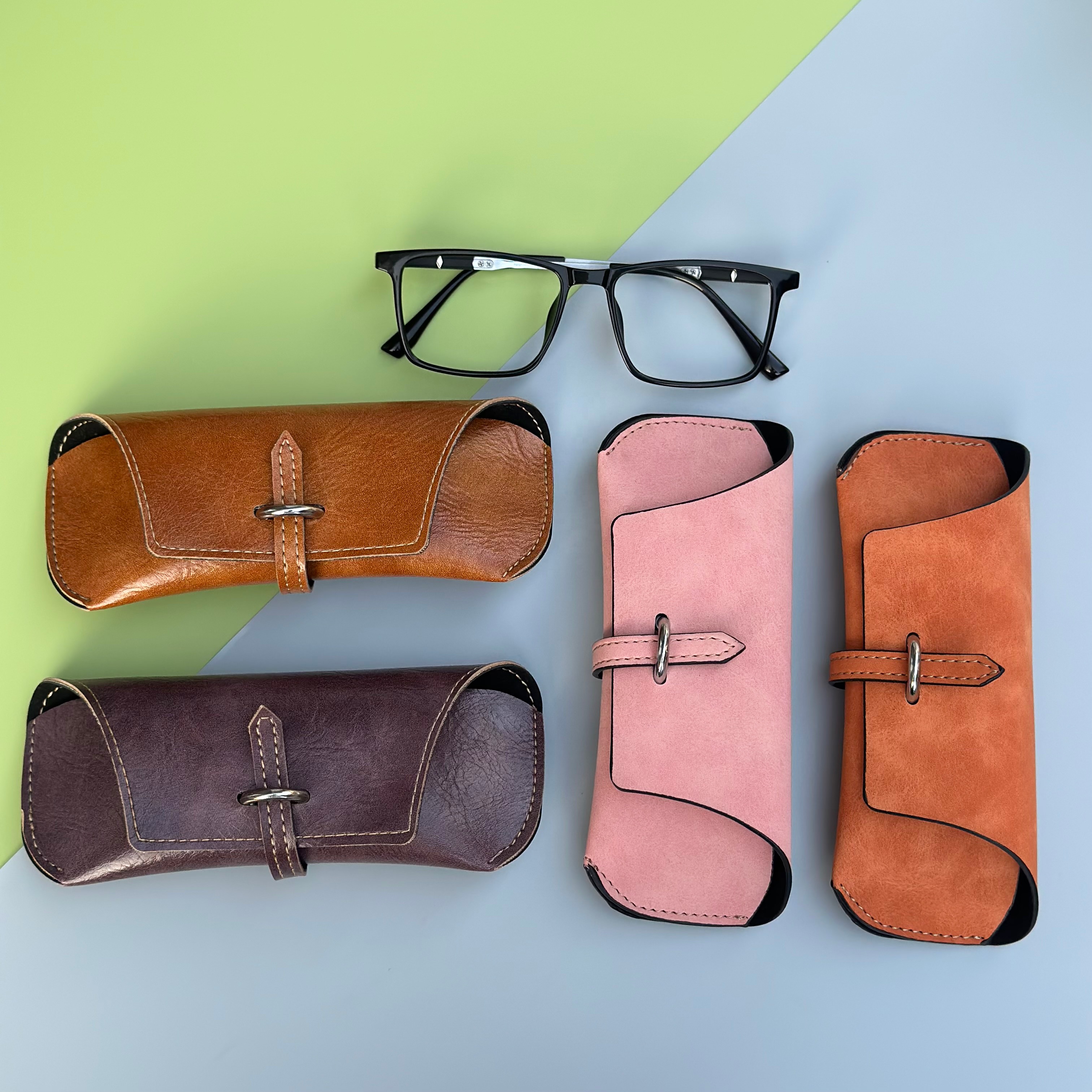 Classic Mens Reading Glasses Case Triangle Sunglasses Case Scratchproof