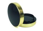 Black Round Empty Cosmetic Compact Containers Powder Case Packaging