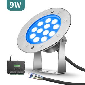 Quality DC24V 380LM Underwater Swimming Pool Lights 9W 24V SS316L RGB wholesale
