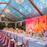 Fire Retardant Outdoor Wedding Tent Clear Double PVC Roof Covering
