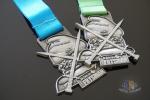 Antique Gold Or Brass Plating Metal Award Medals Sublimated Ribbon Smooth Back