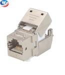 Zinc Alloy Shielded Keystone Jack CAT6 RJ45 180 Degree Keystone Jack